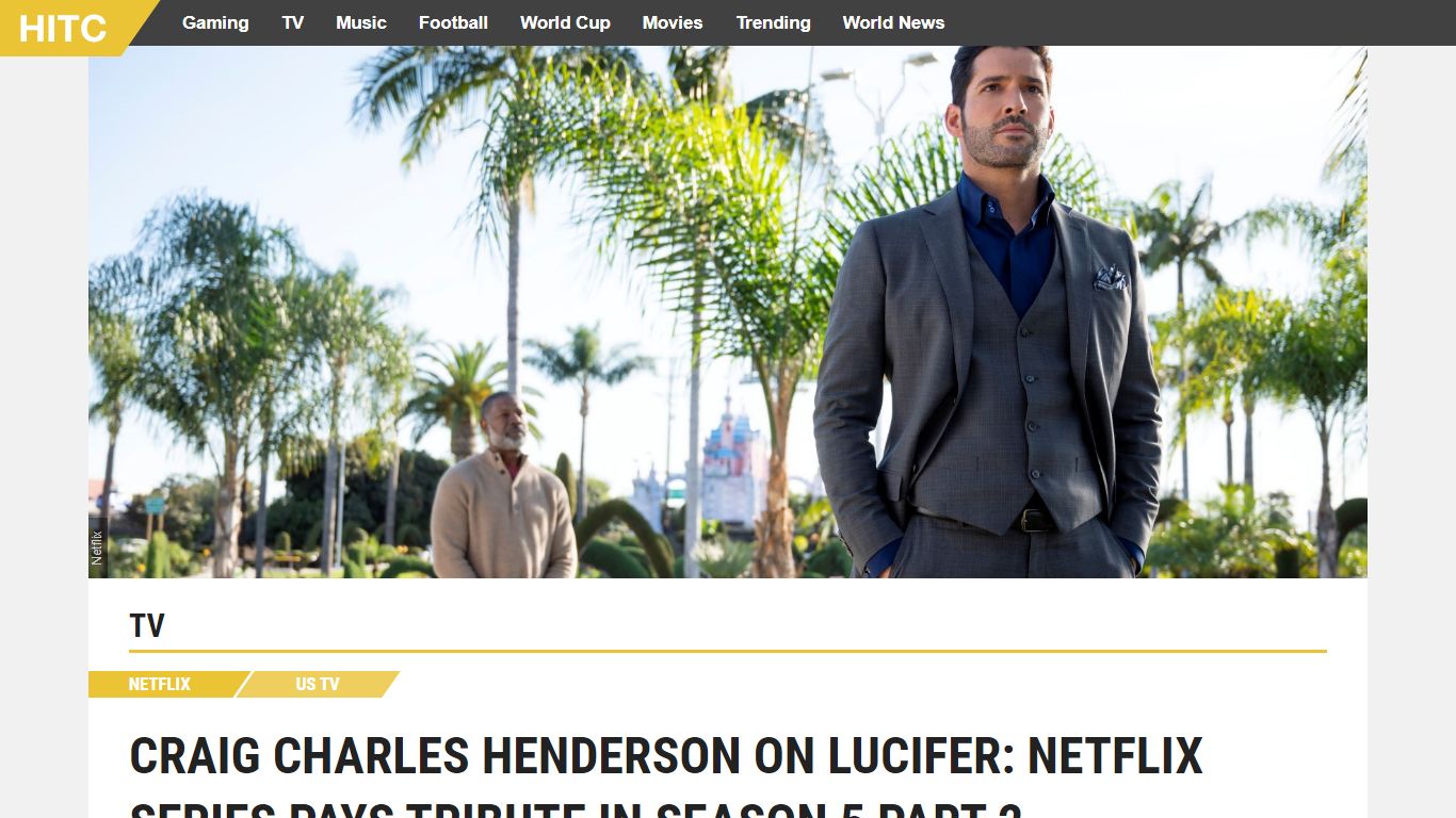 Craig Charles Henderson on Lucifer: Netflix series pays tribute in ...